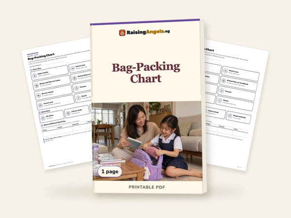Bag-Packing Chart: printable showing its single real page in two views; 1 page.