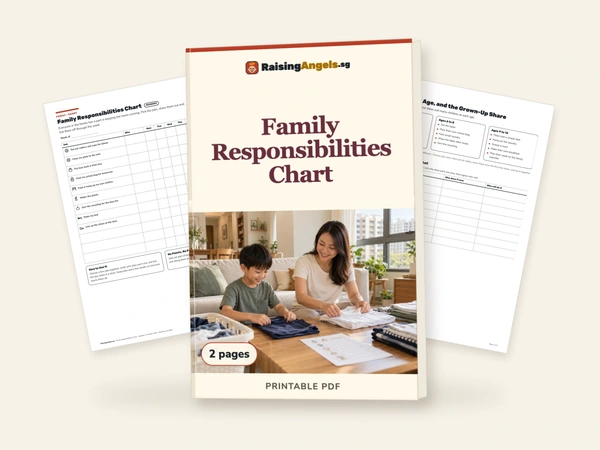 Family Responsibilities Chart: printable showing its first two real pages; 2 pages.