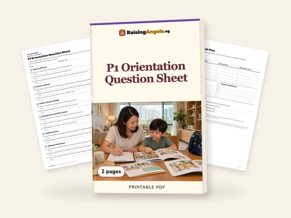 P1 Orientation Question Sheet: printable showing its first two real pages; 2 pages.