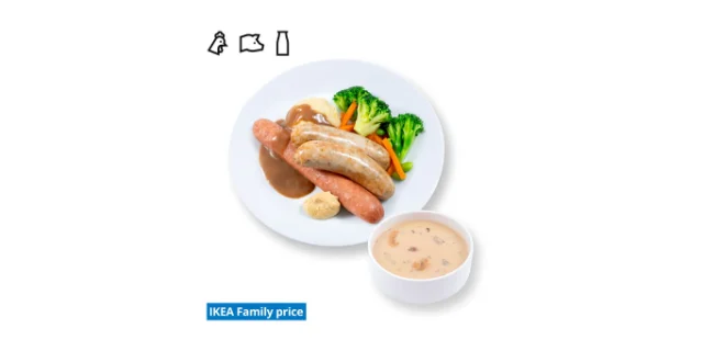 Bangers and mash at the IKEA Swedish Restaurant